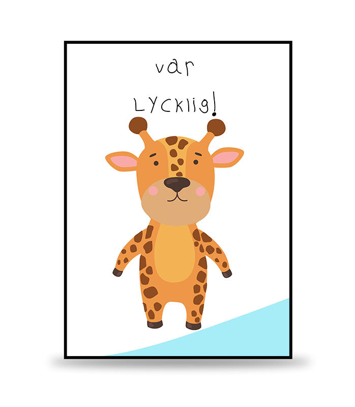 Barntavlan Giraffen - Var lycklig.