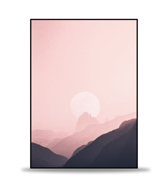Pink sun rising