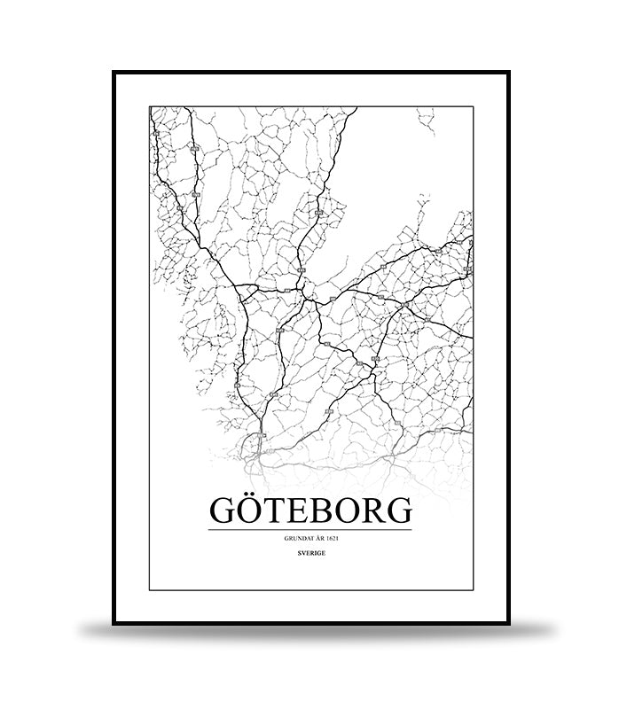 Göteborg map Poster