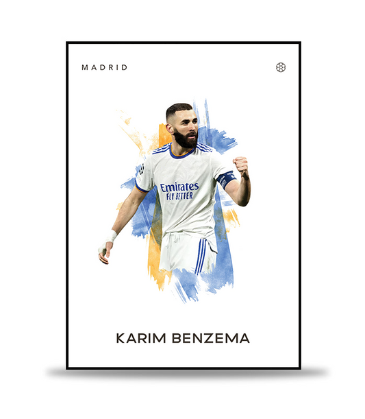 Benzema no.2 Fotboll Poster