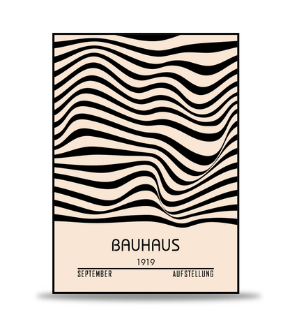 Wavy Bauhaus Poster