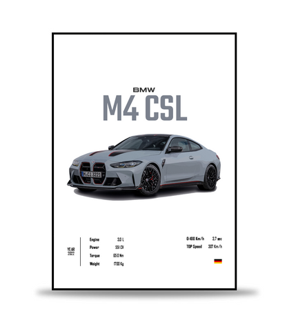 BMW M4 CSL Poster