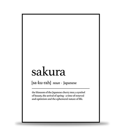 Sakura Text Poster
