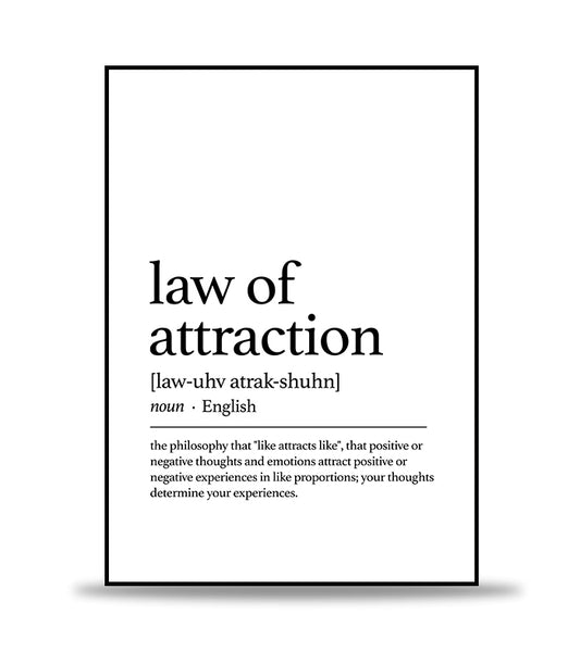 Law of Attraction Text Poster