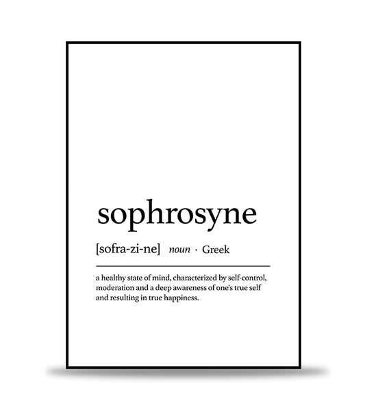 Sophrosyne Text Poster