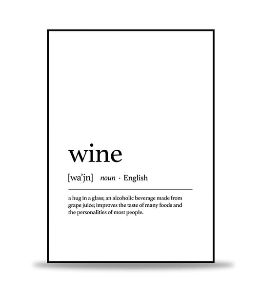 Wine Text Poster