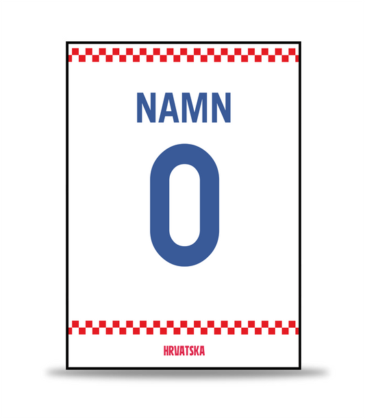 Kroatien Personlig Fotboll Poster