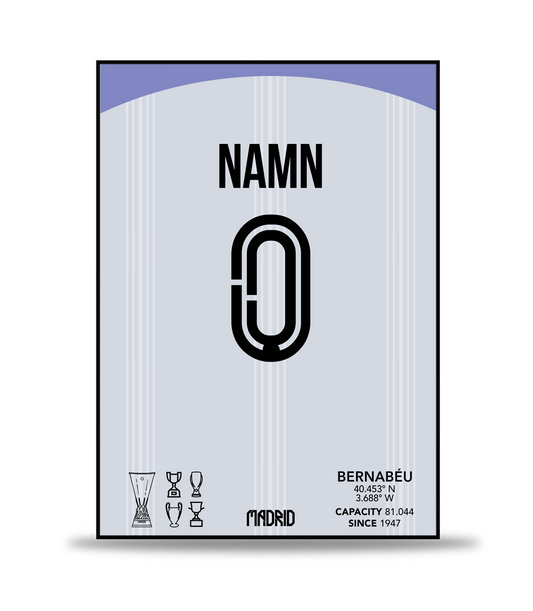 Madrid Personlig Fotboll Poster