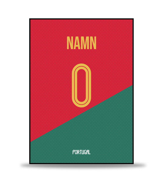 Portugal Personlig Fotboll Poster