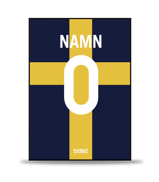 Sverige Personlig Fotboll Poster