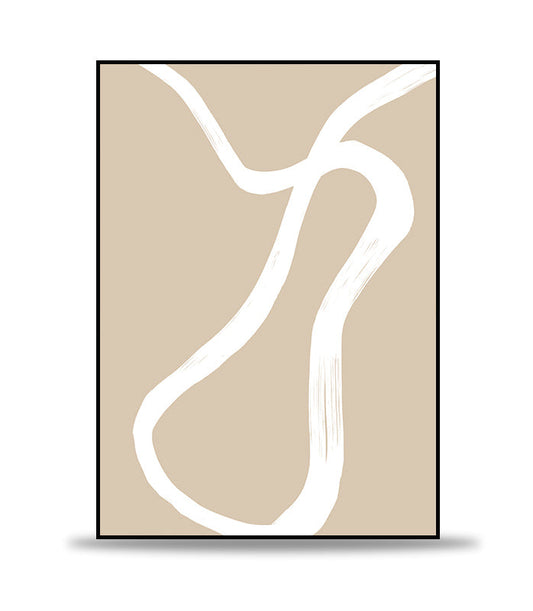 ABSTRACT BEIGE NO.1 POSTER