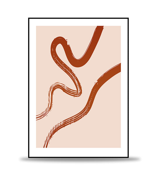 ABSTRACT LINES WITH BROWN TONES