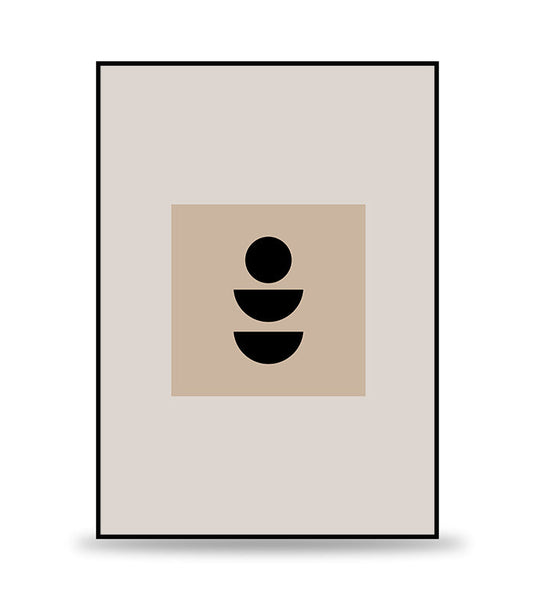 ABSTRACT POSTER CIRCLE HALF CIRCLE